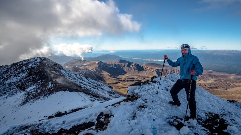 Nowa Zelandia,&nbsp;widok ze szczytu wulkanu Ngauruhoe